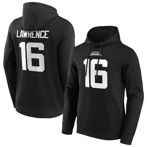 Men's Blue Jacksonville Jaguars #16 Trevor Lawrence Hoodie